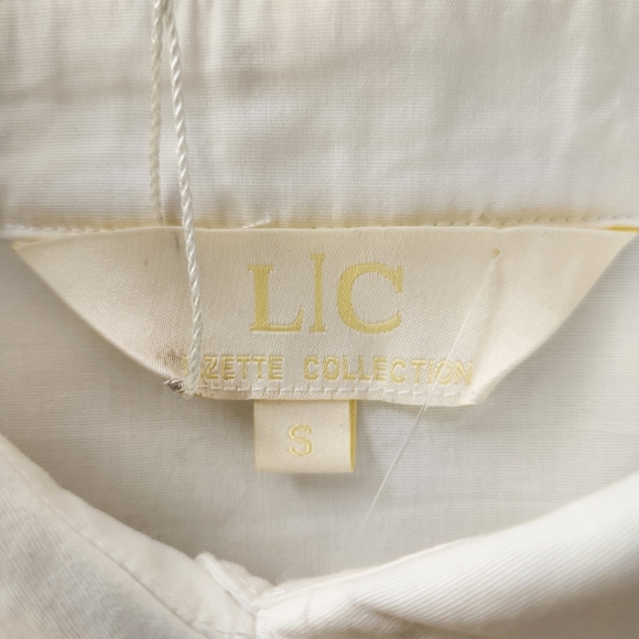 Lizette Collection White hidden Button-down Longsleeve Shirt - Picture 6 of 12
